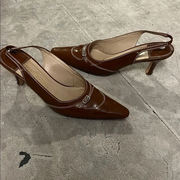 Brown Slingback Heels - Picture 6 of 6